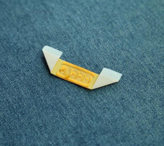 custom soft woven pillow labels for clothing and jean or shoes