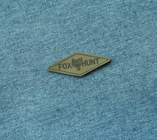 good price debossed cool wild wolf pattern turn color genuine leather label