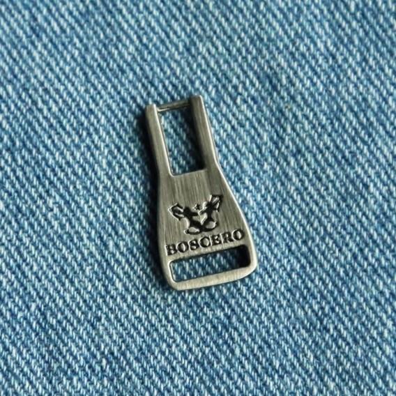engraved and printed metal zipper puller