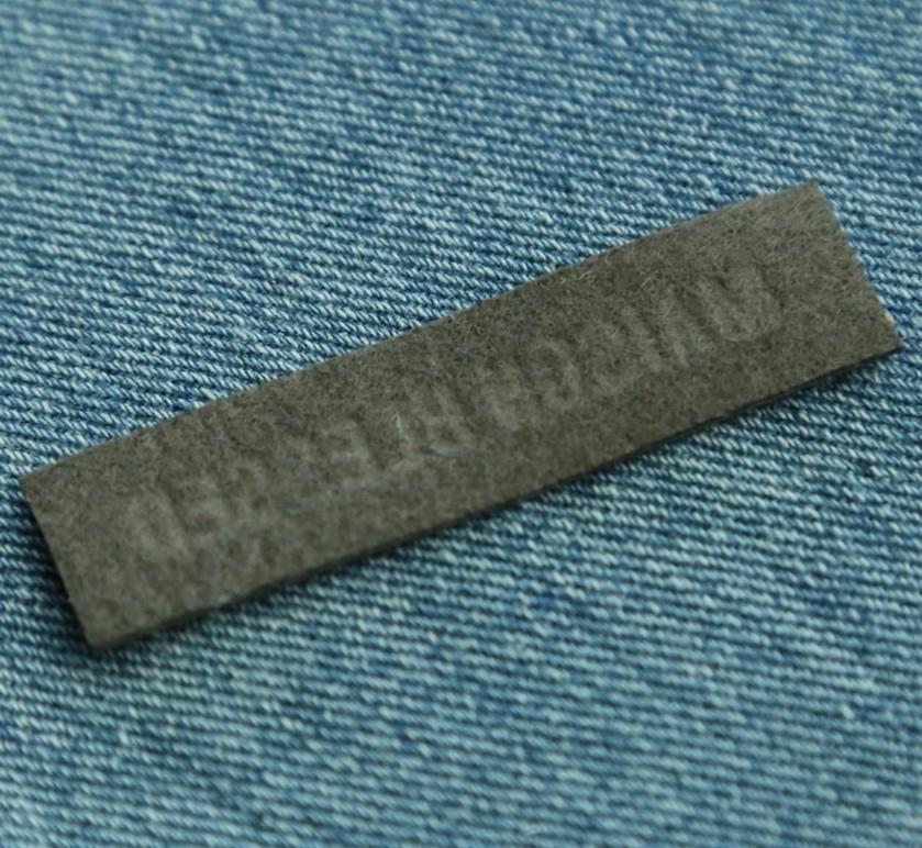 Custom hot sale jeans brand logo debossed leather patches labels for clothing bags