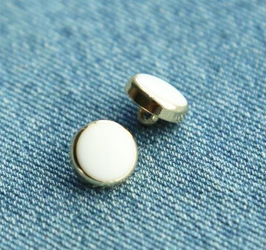 Eco-Friendly Shank Coated zinc alloy round rivet button