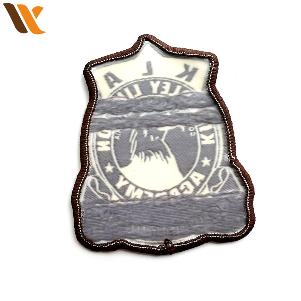 Irregular Shaped Brown Academy Woven Patches