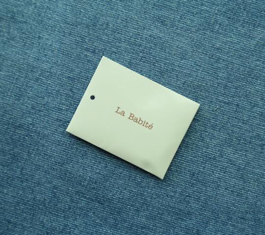 custom men's style brand name logo printed paper clothing spare tag and button bag