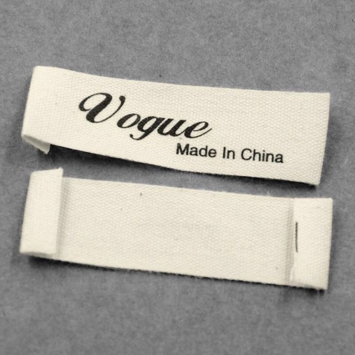 Printed, Silkscreen Printing Technics And Eco-Friendly Washable Feature Printed Cotton Labels